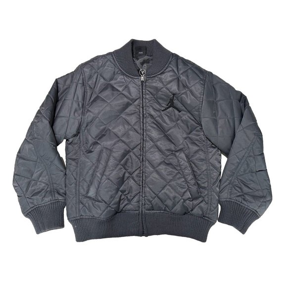 Nike Air Jordan Jumpman Bomber Jacket Kids YM 10-12 Embroidered Jordan Quilted - Picture 2 of 10